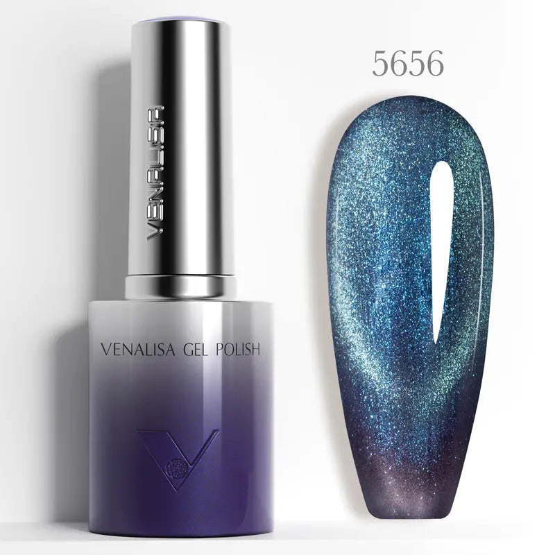 HEMA Free Gel Nail Polish 10ml - Long-Lasting Cat Eye & Glitter Varnish