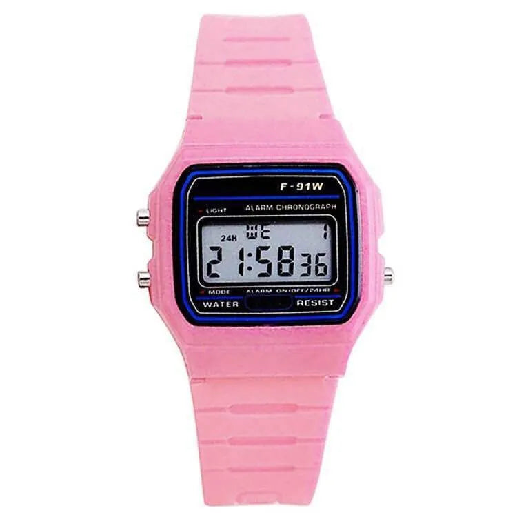 Digital Sports Ladies Watch LED Multifunction Silicone Wristwatch for Women Gift