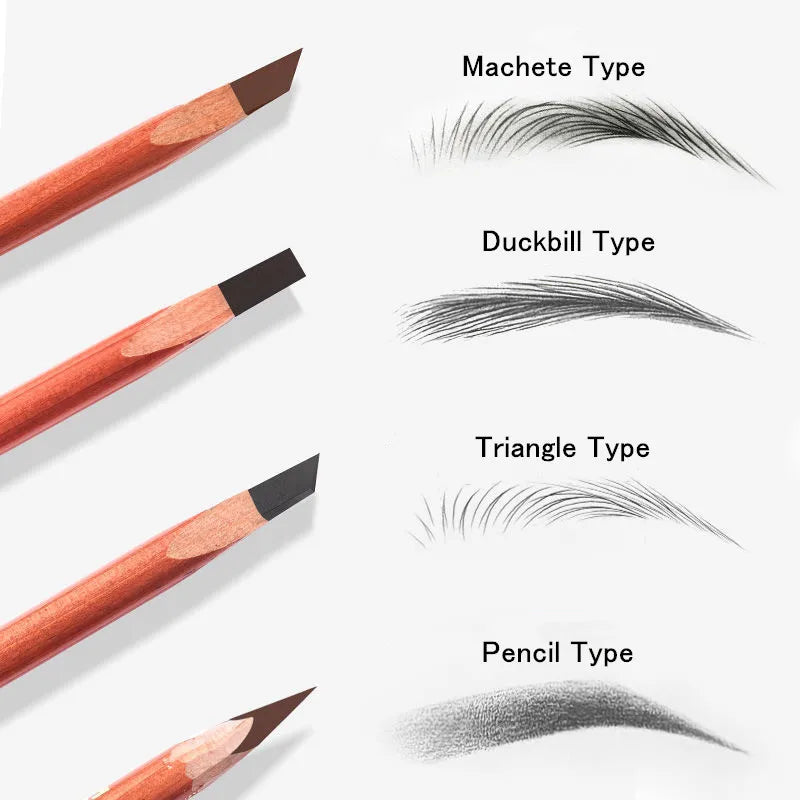 Matte Waterproof Eyebrow Pencil Microblading Definer - Natural Finish, Easy to Apply