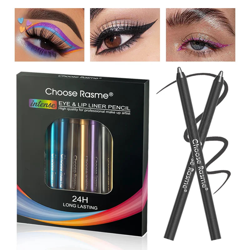 12 Colors Glitter & Shimmer Eyeliner Set - Long-Wearing, Smooth Application, Versatile for Eye Makeup
