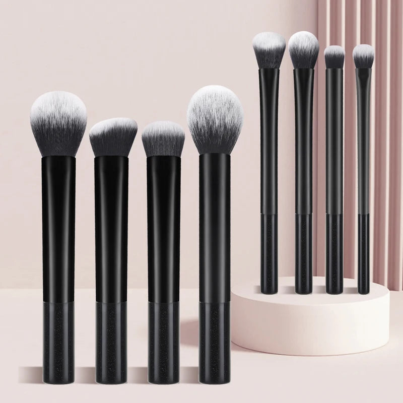 8PCS Makeup Brush Set - Portable Multifuntional Cosmetic Brushes for Daily Use