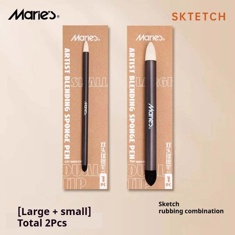 Artist Blending Sponge Pens Set - Washable Dual-Tip Pastel Foam Blenders for Drawing & Painting