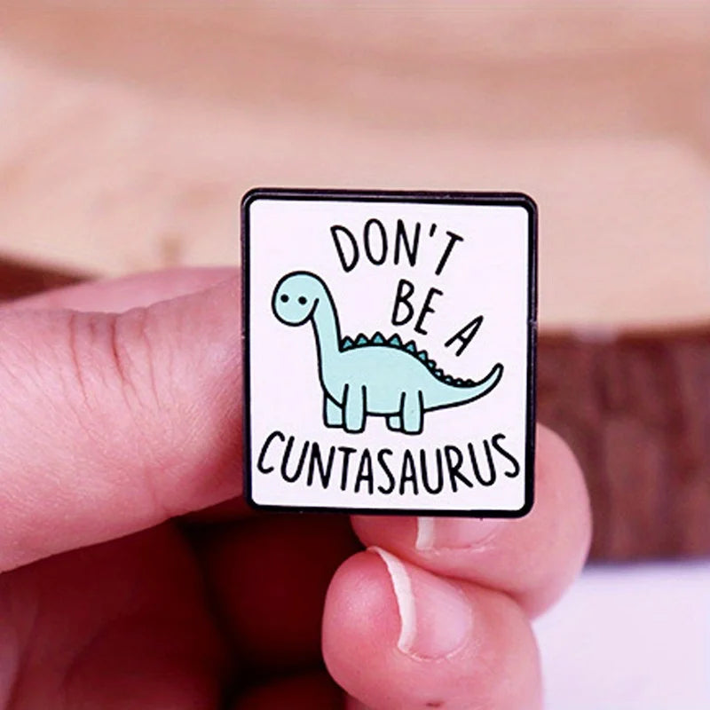 Dinosaur Badge Brooch Pin Funny Animal Lapel Accessory Gift