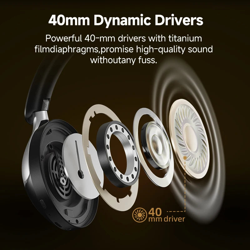 Wireless Bluetooth Headphones with Active Noise Cancelling and Hi-Res Audio