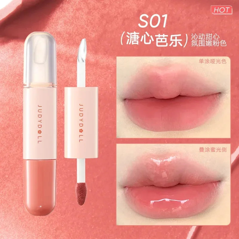 Long-Lasting Liquid Lipstick with Mirror Water Light Lip Gloss - Various Colors