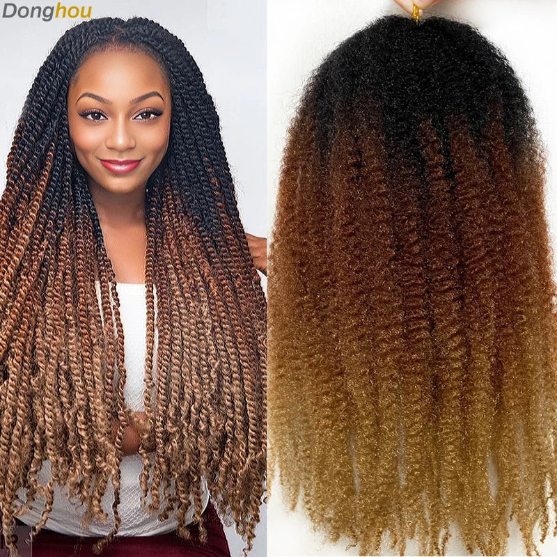 Synthetic Marley Braiding Hair 18 Inch Ombre Colors - Kinky Twist & Crochet Ready