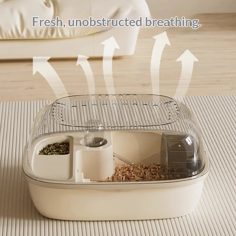 Large Capacity Hamster Cage Habitat Villa with 2-Layer Platform & Accessories