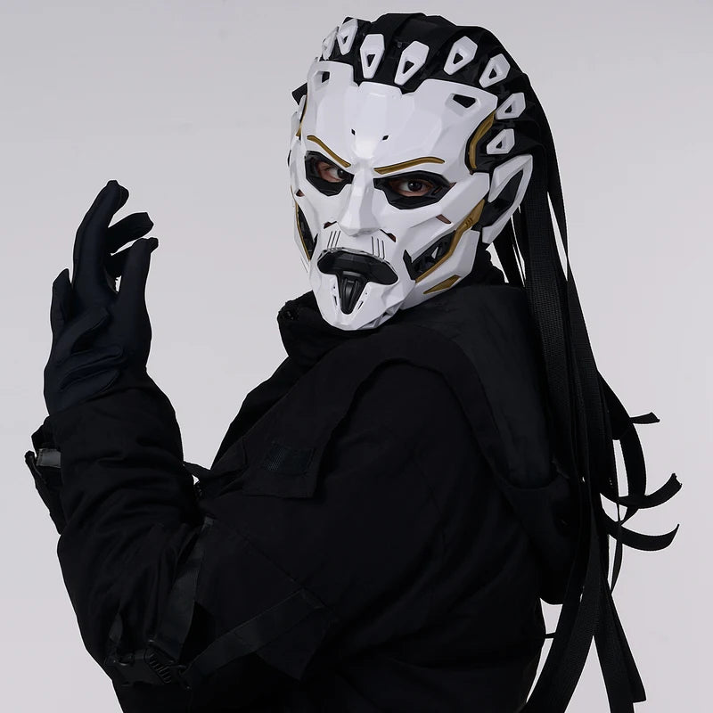 Halloween Punk Witcher Face Mask Full Face Cover Prop Cosplay Costume Accessory