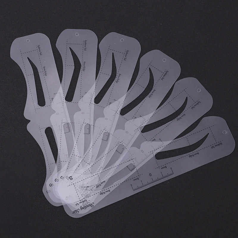 Reusable Eyebrow Shaping Templates Set - 6PCS Cosmetic Makeup Tools