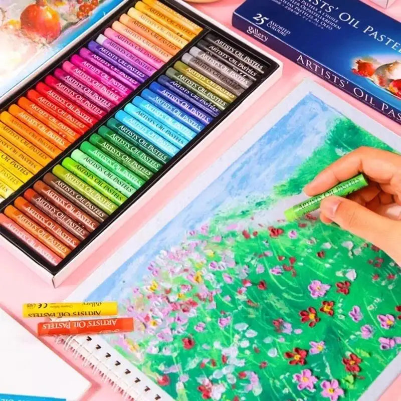 Oil Pastel Soft Stick Set for Kids & Artists - 25/50 Colors, Washable Drawing Supplies