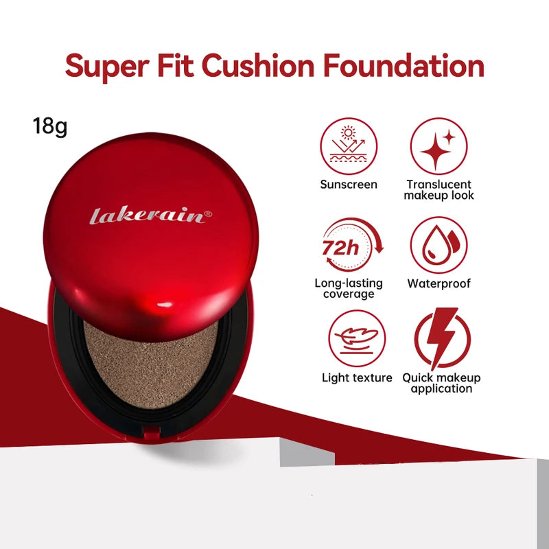 Waterproof Air Cushion Foundation with SPF - Full Coverage, Lightweight, Long-Lasting Makeup