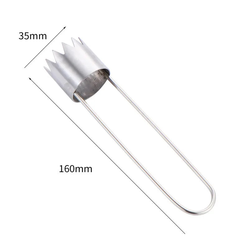 Portable Stainless Steel Fruit Core Remover for Pears and Apples - Sharp Serrated Cutter