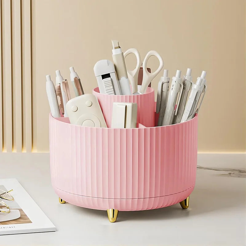 360° Rotating Makeup Storage Box Organizer Cosmetic Brush Lipstick Jewelry Holder