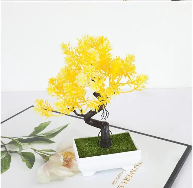 Artificial Plant in Pot - Realistic Plastic Tree for Home & Office Decor