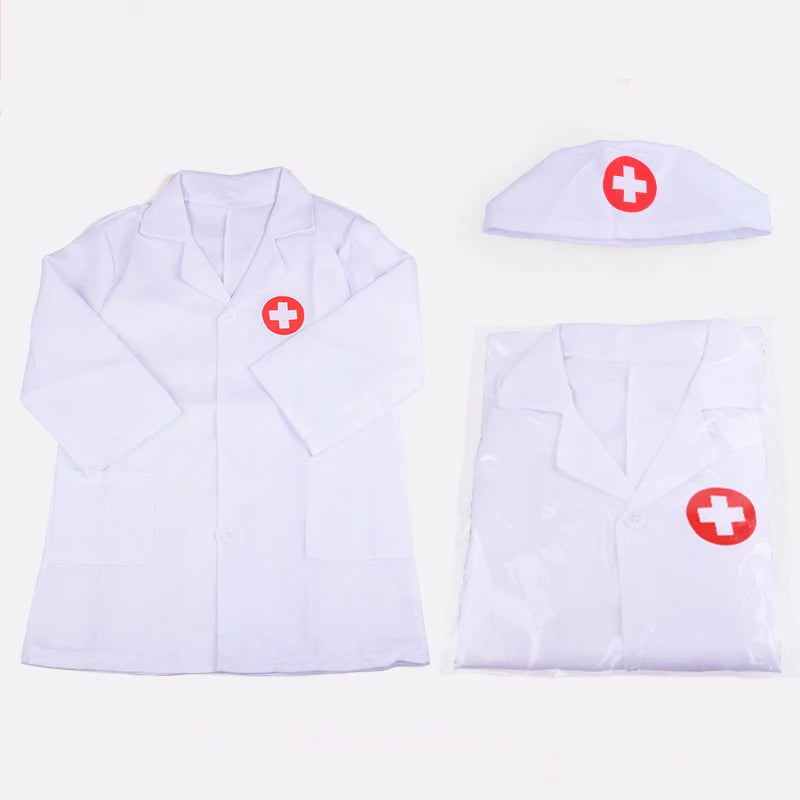 Children Cosplay Doctor Costume with Accessories for Halloween Role Play