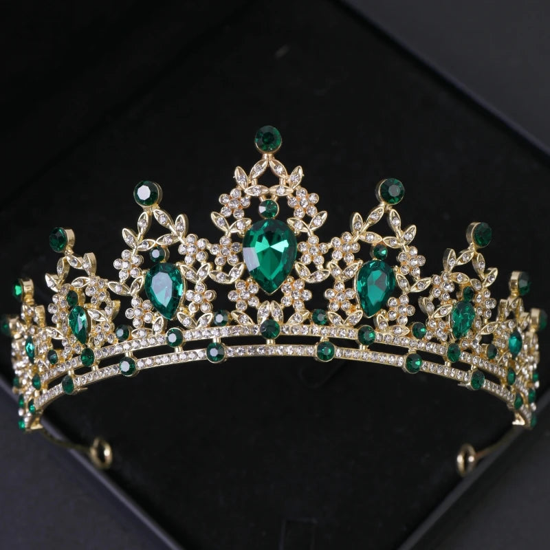 Baroque Crystal Tiaras and Crowns Headbands for Wedding Prom Bridal Jewelry Gift
