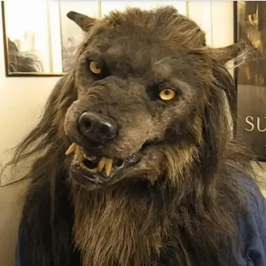 Halloween Latex Wolf Mask Werewolf Headgear for Party Scary Decor