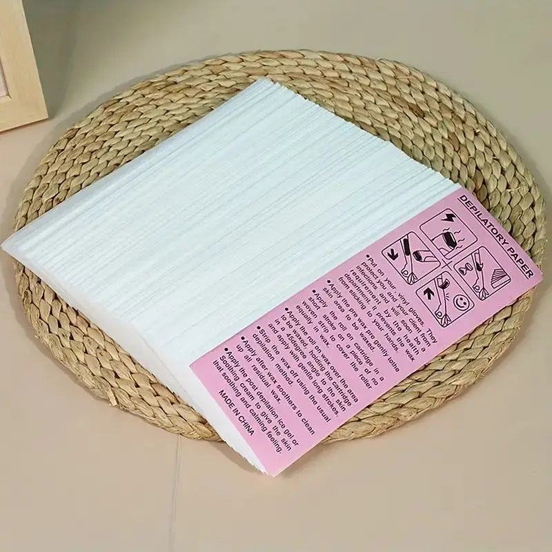 Hair Removal Wax Strips Kit - Disposable Gentle Painless for Face & Body