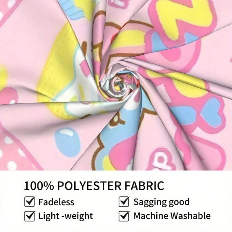 Kawaii Wall Hanging Tapestry - Pastel Decorative Wall Art for Bedroom & Nursery