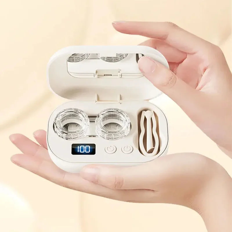 Portable Rechargeable Contact Lens Cleaner Machine for Soft, RGP & Color Lenses