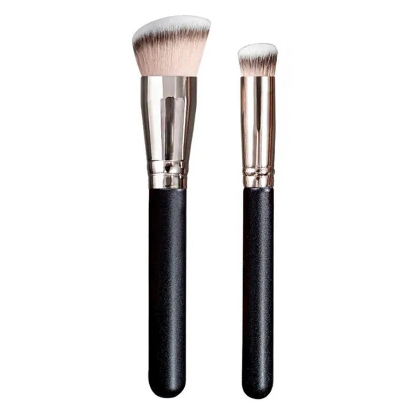 Angled Makeup Brushes for Foundation Concealer Powder Liquid & Contour - Synthetic