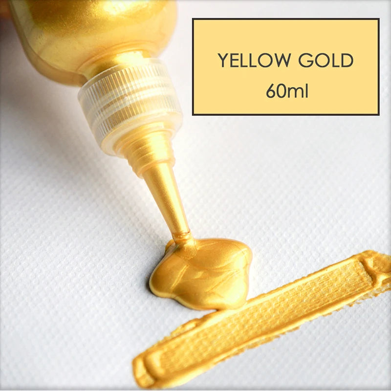 Metal Acrylic Paint 60ml Resin Pigment for Jewelry Crafting & DIY Art
