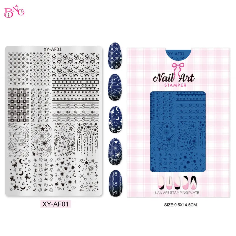 Nail Stamping Plate Love Animals Star for Nail Art & Manicure Designs