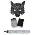 Halloween Wolf Costume Set with Mask Gloves Tail - Party Cosplay Accessories