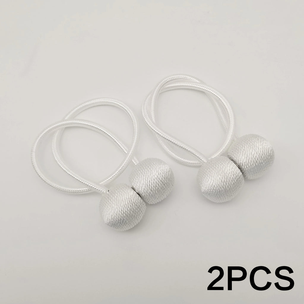 2pcs Modern Minimalist Magnetic Ball Curtain Tiebacks for Living Room and Bedroom
