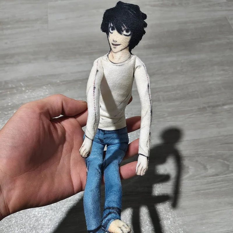 Anime Death Note L Cosplay Plush Doll - Flexible 28cm Stuffed Toy for Decoration & Gifts