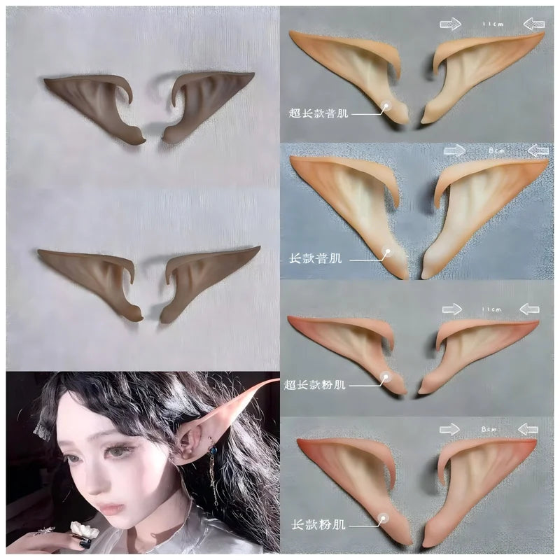 Elf Ears Cosplay Accessories - Realistic Latex Fantasy Costume Props