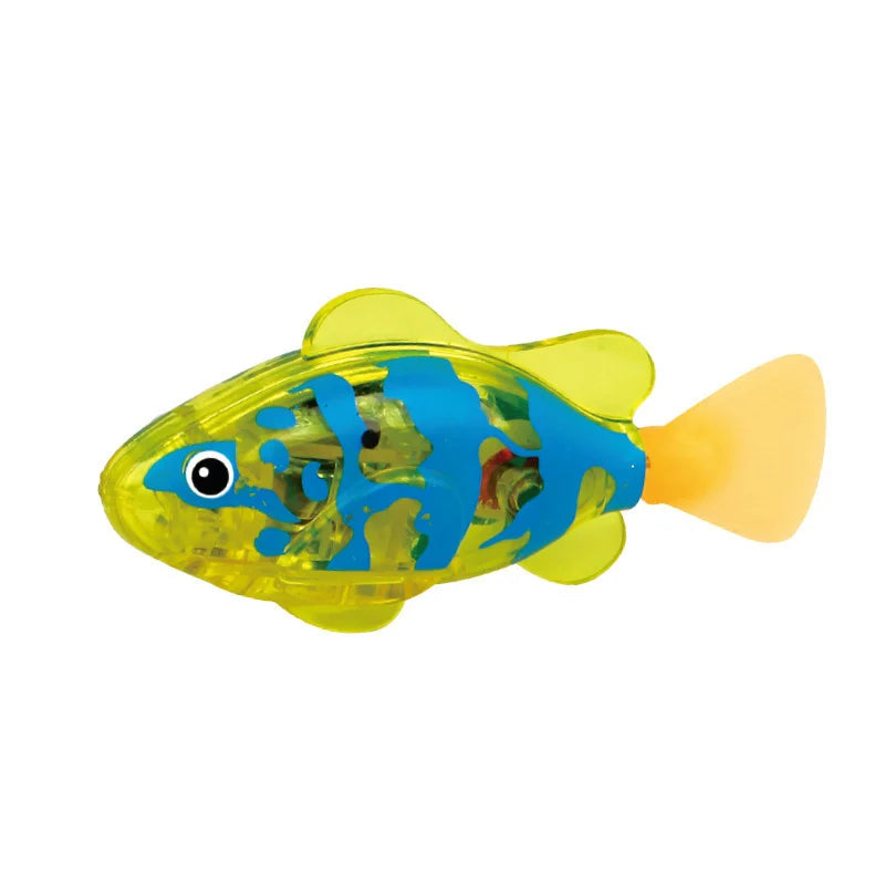 Electric Robotic Fish Toy with Light & Induction for Bath Water Play