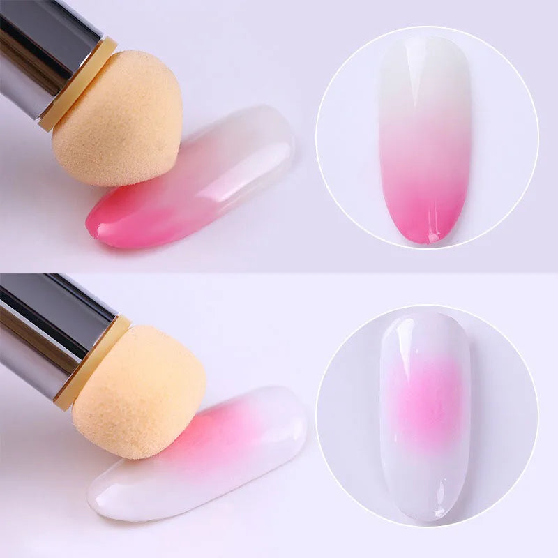 Nail Art Sponge Heads Replacement Set for Glitter Gel Polish with Color Gradient Design