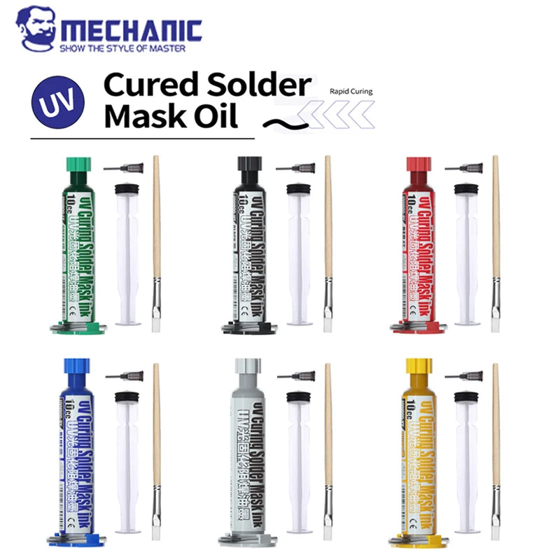 4-in-1 UV Photosensitive Solder Mask Ink for PCB Repair - 6 Colors