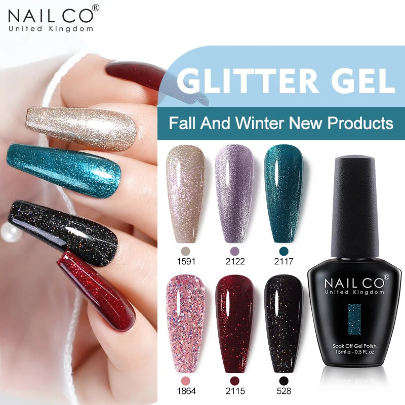 Gel Nail Polish Top & Base Coat Set - 283 Colors UV & LED Curing