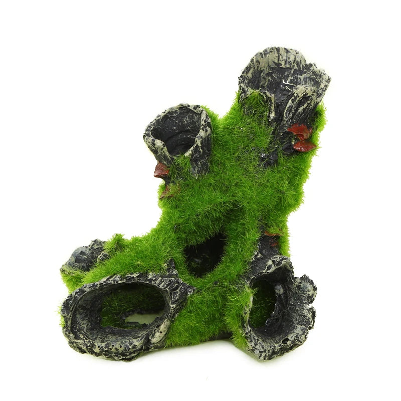 Resin Aquarium Shrimp Cave House Decoration - Fish Tank Landscape Ornament 16cm
