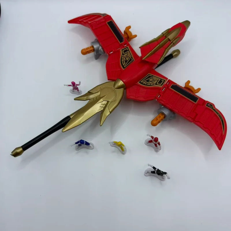 Thunder Megazord Action Figure Set - 5 Zords Combine, No Box, Collectible