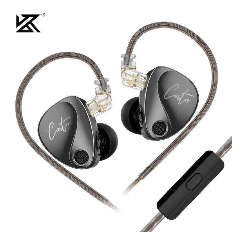 KZ Castor 2DD In-Ear Earphones HiFi Dynamic Monitor Headset with Noise Cancelling