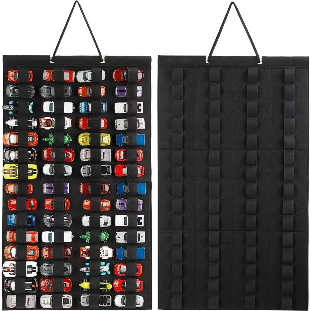 Large Capacity Hanging Toy Storage Organizer Wall Mount for Hot Wheels & Matchbox Cars