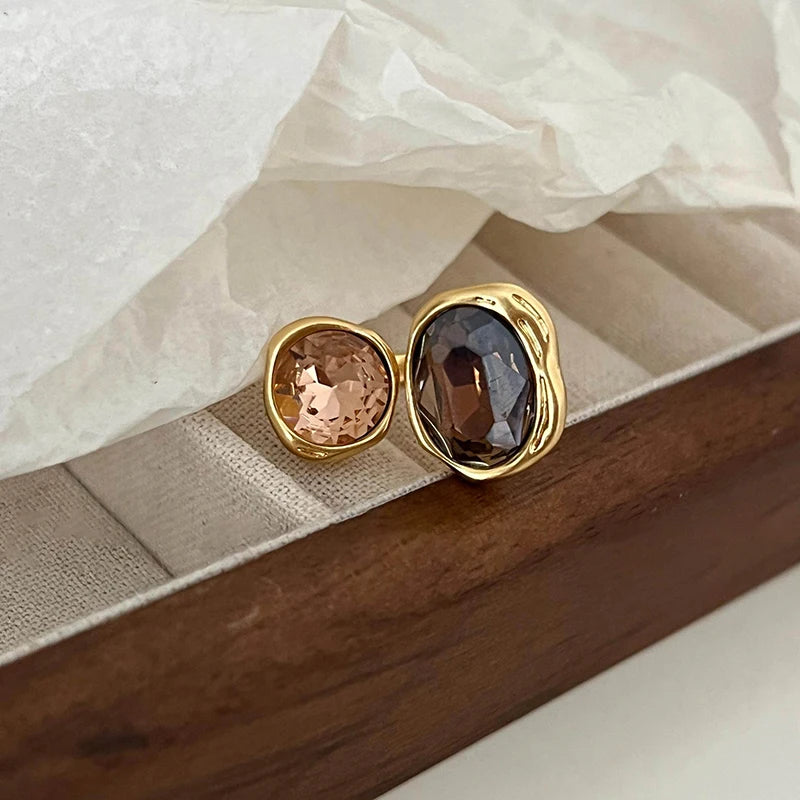 Retro Geometric Metal Open Rings for Women — Trendy Jewelry Accessory
