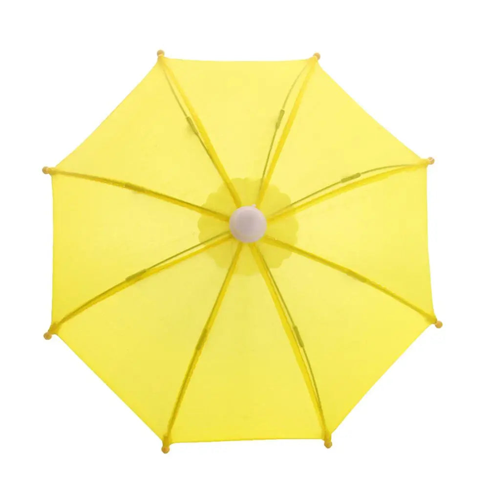 Mini Doll Umbrella with Beads - Realistic Toy Accessory for Dollhouses & Photography