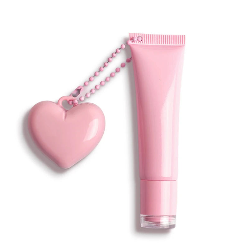 Private Label Lip Oil & Blush Set with Custom Logo & Heart Mirror - Lip Gloss Keychain