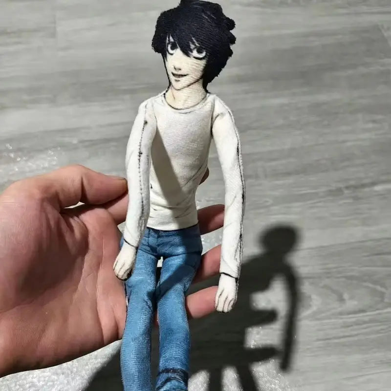 Anime Death Note L.Lawliet Plush Doll - Flexible Costume Room Decor