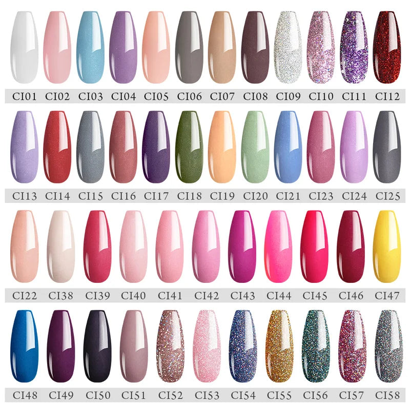 Dipping Nail Powder Set for Gradient French Nails - Nude Pink Glitter Colors