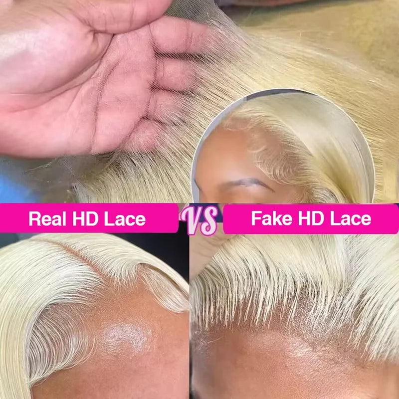 Blonde Human Hair Wigs 13x4 13x6 Lace Front Pre-Plucked Full Wig 18-46 Inch