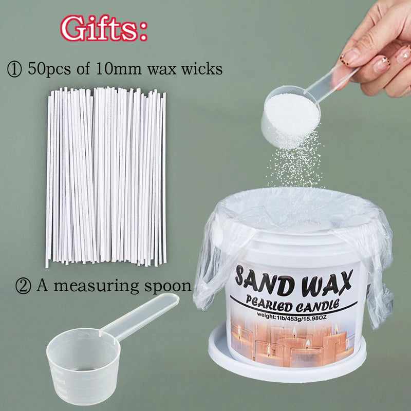 1Lb Candle Making Wax Kit with Decorative Snowflake & Ice Flower Molds - DIY Scented Candles Supplies