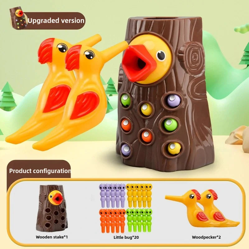 Magnetic Bug Catching Toy for Kids - Montessori Educational Fine Motor Skills Game
