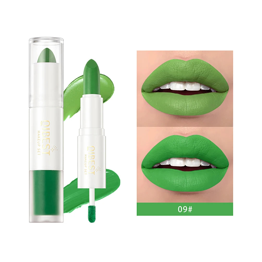 2 in 1 Matte Lipstick and Lip Gloss Set - Long Lasting, Waterproof, Double Head