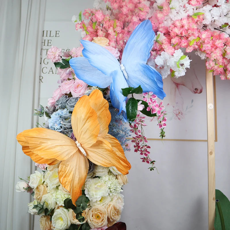 Large 3D Paper Butterfly Balcony Decorations for Weddings & Outdoor Events