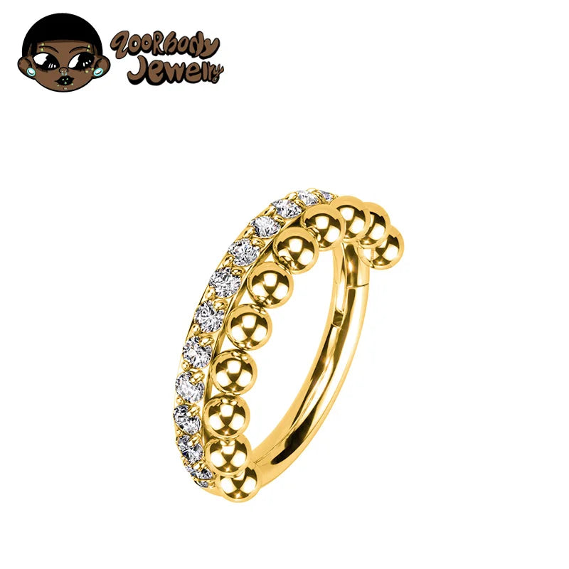 Titanium Septum Nose Ring Hoops - Clicker Tragus Daith Cartilage Helix Conch Piercing 8/10/12mm